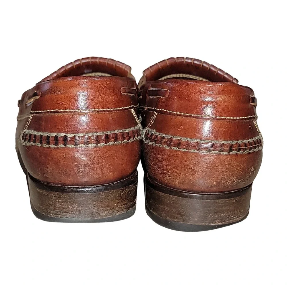 Vintage Cole Haan Men's Brown Tassel Loafers Leather Hand Sewn Sz 8.5 M‎